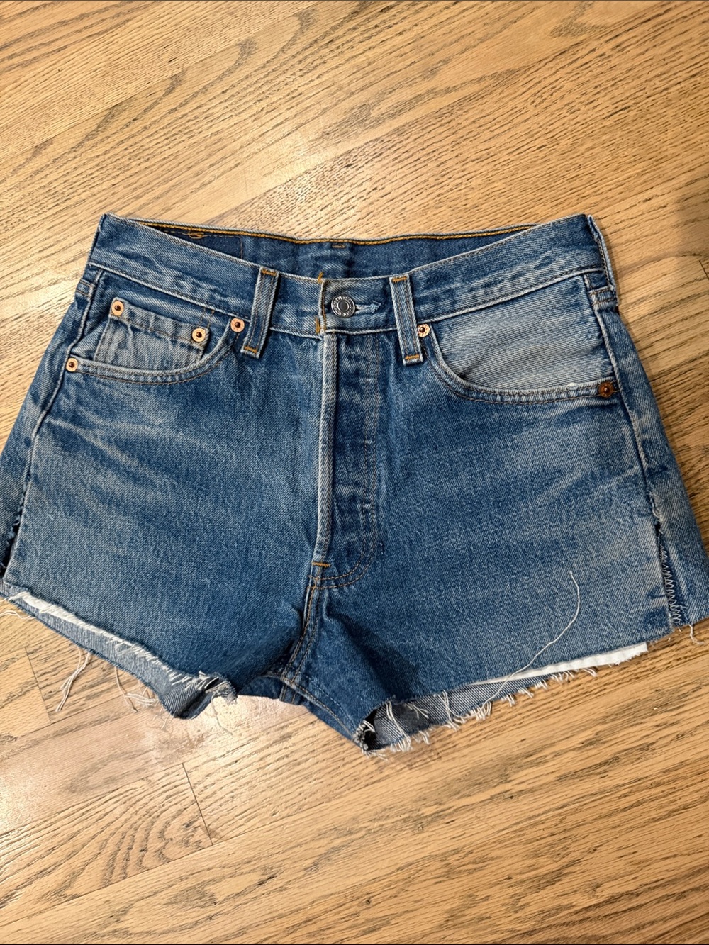 Vintage Levi’s 501 Button Fly Cut-Off Denim Shorts, Women’s Sz 2